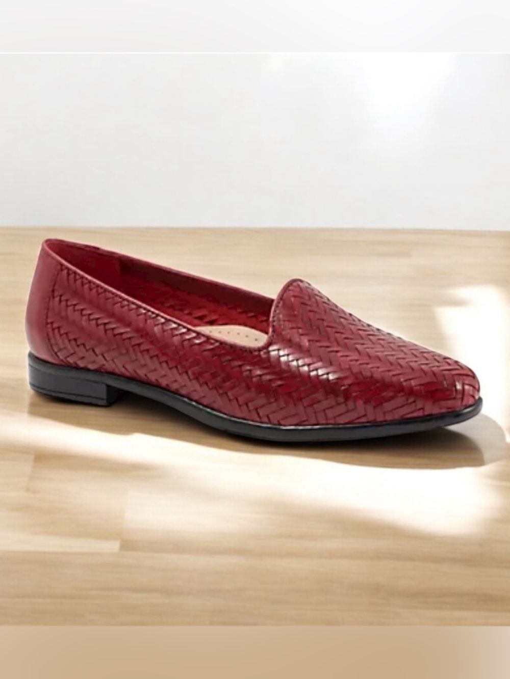 Trotters Red Woven Leather Slip-On Loafer